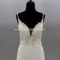 Crystal Design Bridal Gown Champagne Prom mermaid lace wedding dress